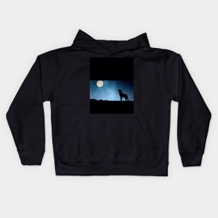 Heulender Wolf Kids Hoodie